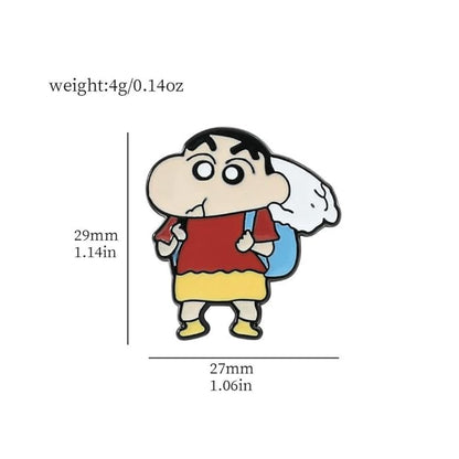 shinchan Enamel Lapel Pin Badge - Costume Badge Cosplay Badge, Brooch for Backpack Badge for Fans Gift, 1 pc | Style E