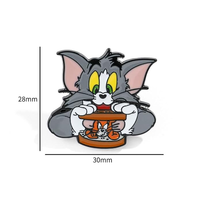 Tom and Jerry Enamel Lapel Pin Badge - Costume Badge Cosplay Badge, Brooch for Backpack Badge for Fans Gift, 1 pc | Style C