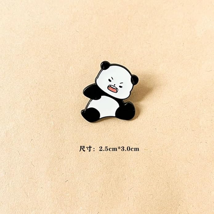 Panda Enamel Lapel Pin Badge - Costume Badge Cosplay Badge, Brooch for Backpack Badge Pin for Fans Gift Badge, 1 pcs | Style C