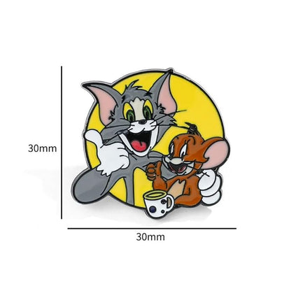 Tom and Jerry Enamel Lapel Pin Badge - Costume Badge Cosplay Badge, Brooch for Backpack Badge for Fans Gift, 1 pc | Style B