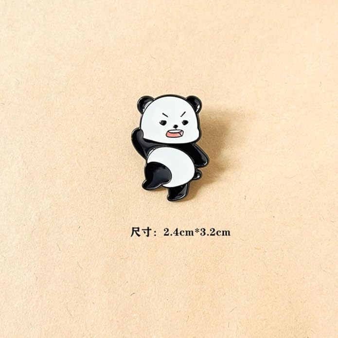 Panda Enamel Lapel Pin Badge - Costume Badge Cosplay Badge, Brooch for Backpack Badge Pin for Fans Gift Badge, 1 pcs | Style A