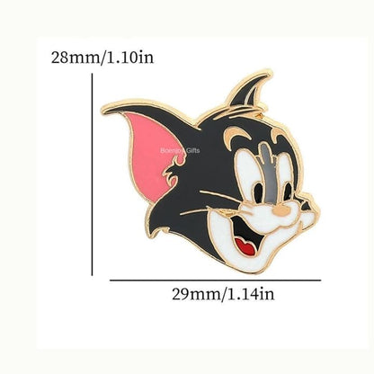 Tom and Jerry Enamel Lapel Pin Badge - Costume Badge Cosplay Badge, Brooch for Backpack Badge for Fans Gift, 7 pcs