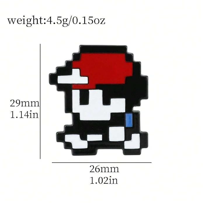 Super Mario Enamel Lapel Pin Badge - Costume Badge Cosplay Badge, Brooch for Backpack Badge for Fans Gift, 1 pcs (Style B)