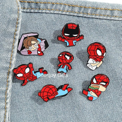 Spidey Enamel Lapel Pin Badge - Costume Badge Cosplay Badge, Brooch for Backpack Badge for Fans Gift, 1 pc | Style E