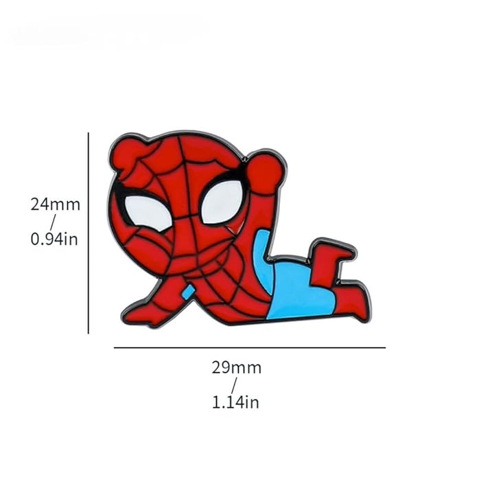 Spidey Enamel Lapel Pin Badge - Costume Badge Cosplay Badge, Brooch for Backpack Badge for Fans Gift, 5 pcs