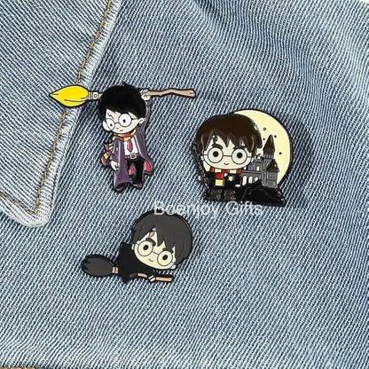 Harry Potter Enamel Pin Badge | Zinc Alloy Brooch | Set of 3