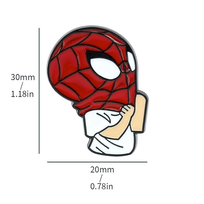 Spidey Enamel Lapel Pin Badge - Costume Badge Cosplay Badge, Brooch for Backpack Badge for Fans Gift, 5 pcs