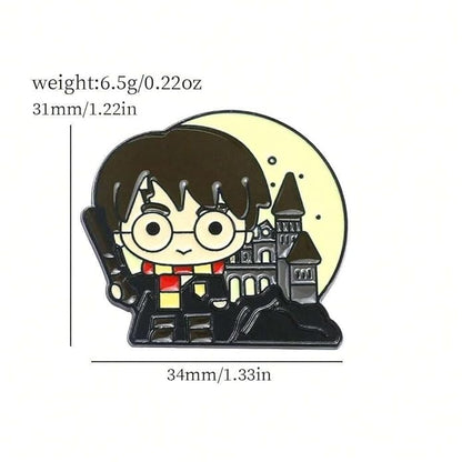 Harry Potter Enamel Lapel Pin Badge - Costume Badge Cosplay Badge, Brooch for Backpack Badge for Fans Gift, 3 pcs