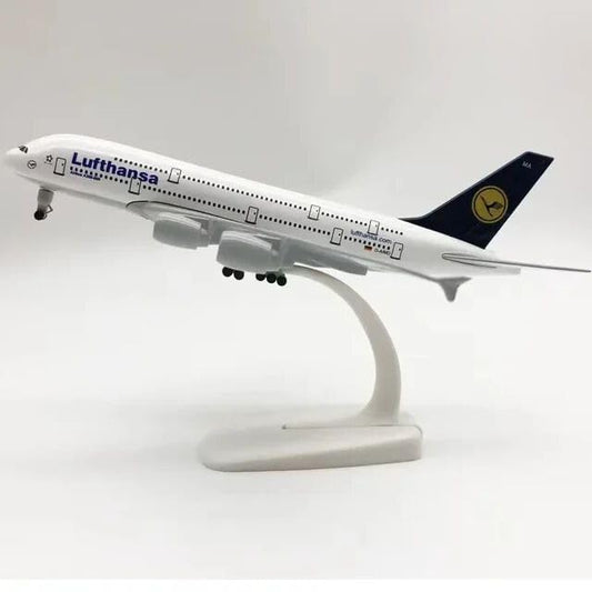 Lufthansa Airline Model Aircraft, Aeroplane Diecast Collection Decor, Highly Detailed Airways, 20 cm