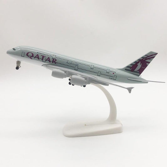 Qatar Airline Model Aircraft, Aeroplane Diecast Collection Decor, Highly Detailed Airways, 20 cm