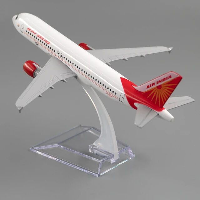 Air India Airline Model Aircraft, Aeroplane Diecast Collection Decor, Highly Detailed Airways, 16 cm