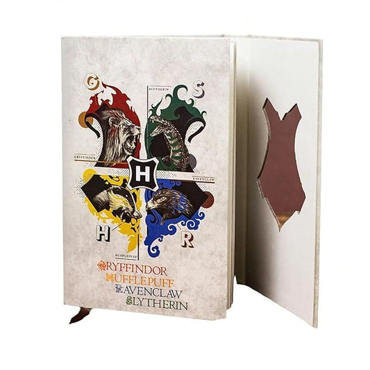 1 pc Harry Potter Hardcover Journal Dairy, Vintage Writing Paper Notebook, 92 sheets (192 Pages) Size 5 * 7 inch (Crest)