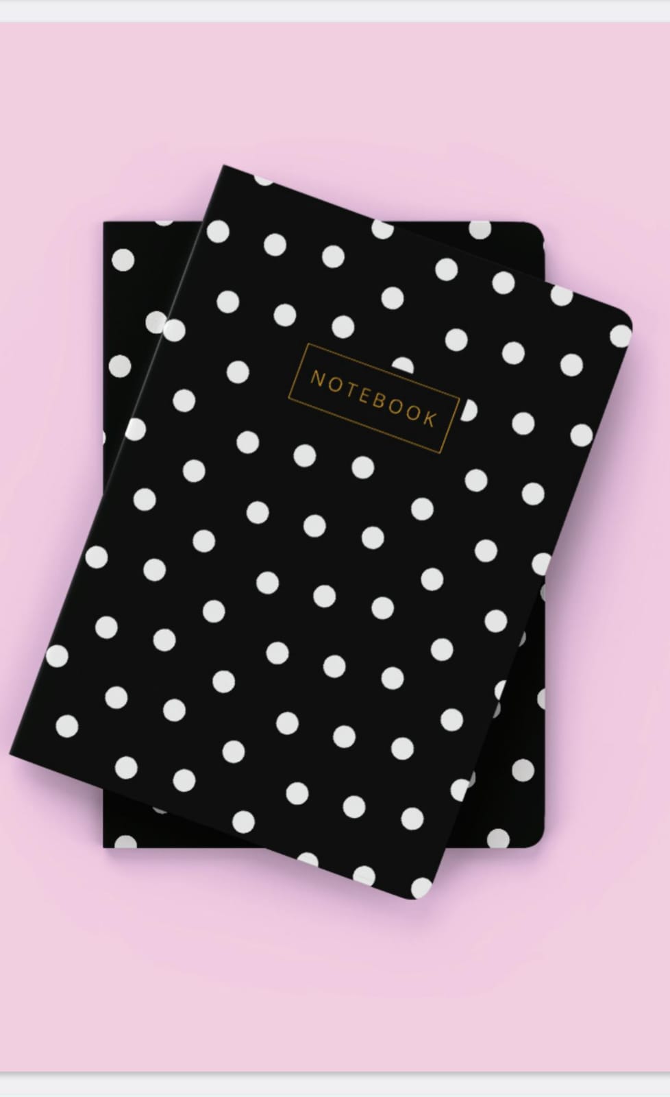 Black Polka Dot Slim A5 size notebook