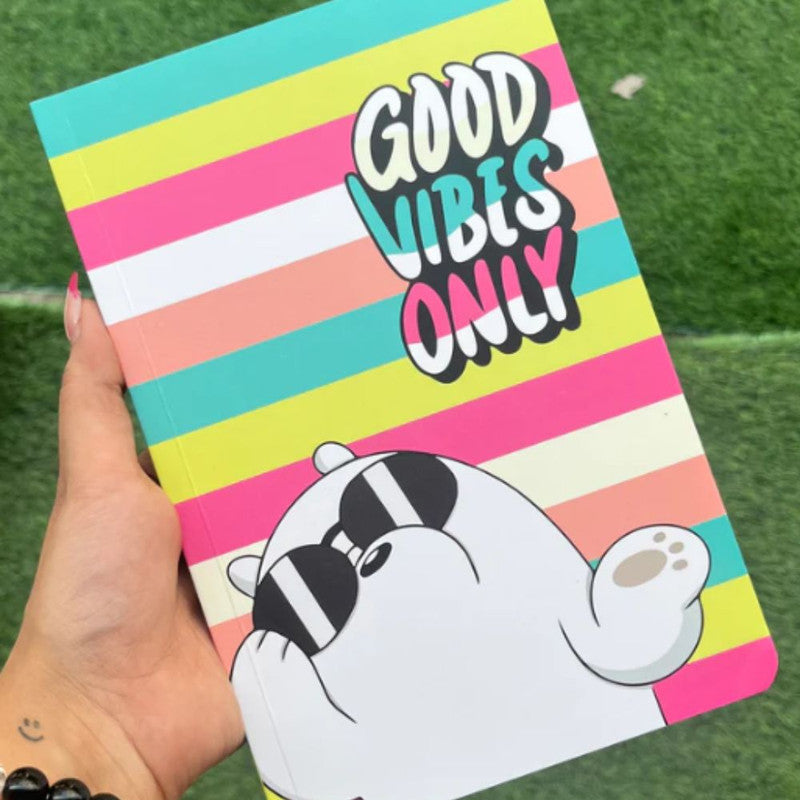 Good Vibes Only Slim A5 size notebook