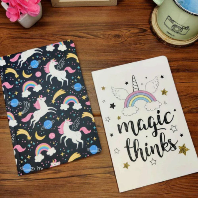 Unicorn Black Slim A5 size notebook