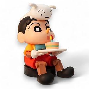 Anime shinchan action figure toys for Car Dashboard, Study Table, Office Desk Decoration - Gift for Fans and Collectors, shinchan Cake 1 pc