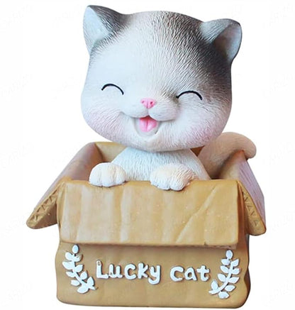 Cute Cat Bobbleheads action figure toys for Car Dashboard, Study Table, Office Desk, Car Decoration - Gift for Fans and Collectors, 1 pcs