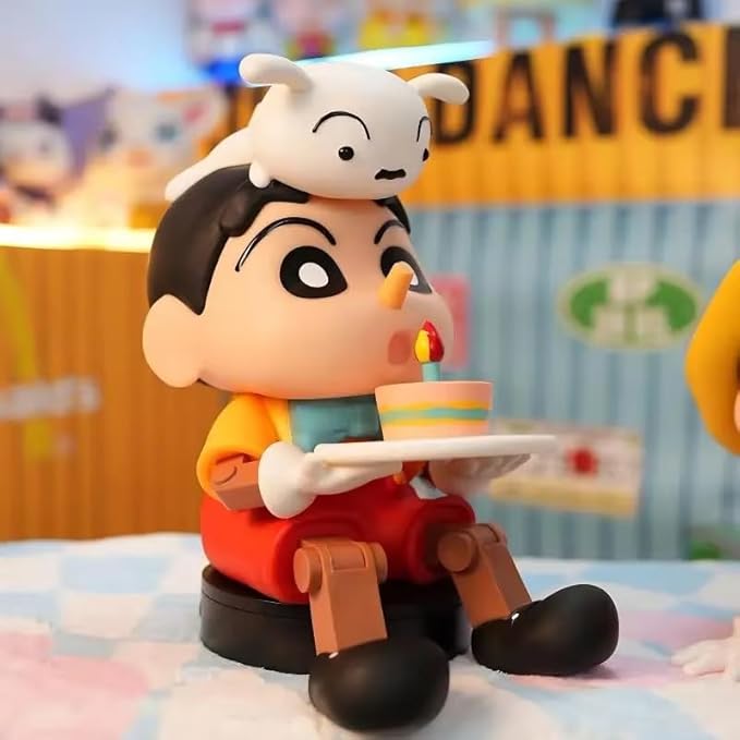 Anime shinchan action figure toys for Car Dashboard, Study Table, Office Desk Decoration - Gift for Fans and Collectors, shinchan Cake 1 pc