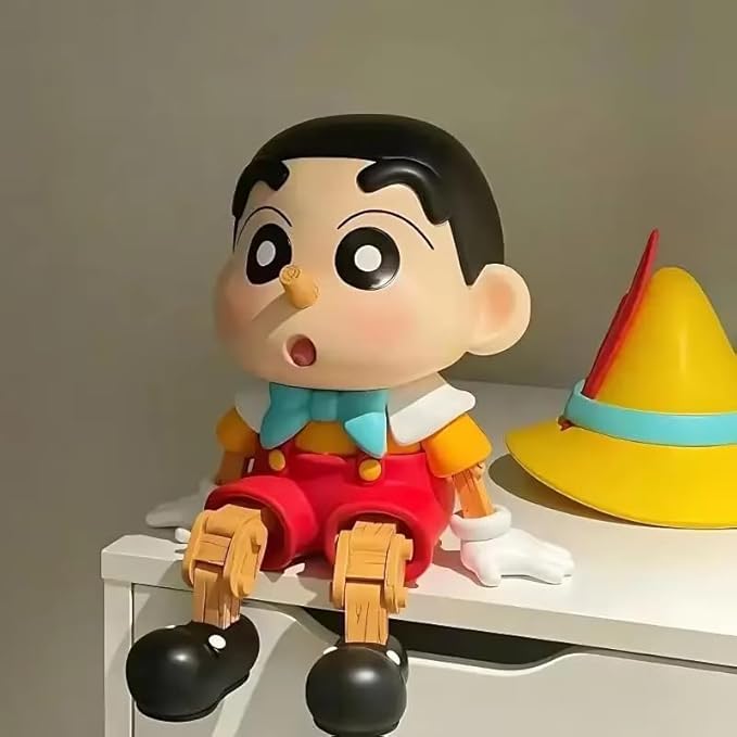 Anime shinchan action figure toys for Car Dashboard, Study Table, Office Desk Decoration - Gift for Fans and Collectors, shinchan Cap 1 pc