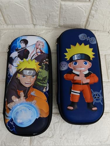 Anime Naruto Pencil Case, 3D Embossed, Stationery Case, Pen Pouch Student Layers Pencil | Pen Pouch for Teen Boy Girl| A