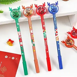 4 pcs Christmas gel pen Creative gifts Fun gifts stationery multipurpose gel pen, Office School Supplies Students Children Gift