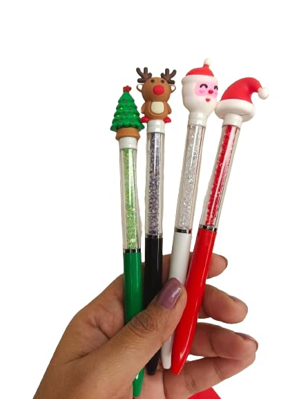 4 pcs Christmas Ballpoint Pens Creative gifts Fun gifts, Stationery Multipurpose Ballpoint Pens, Office School Supplies Students Children Gift