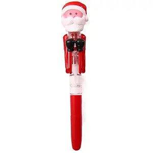 Christmas Santa Claus Boxing Pen with LED Eyes Ballpoint | School Office Writing Supplies Stationery Gift Novelty (1 Pieces only)