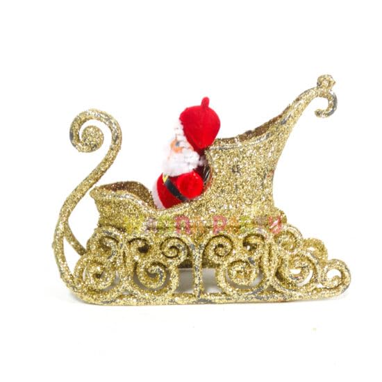 Baby Santa on a Sledge Christmas Scene Decorations Christmas Home Decorations Gifts- 3 Pieces | Size 12 x 9 Cm…