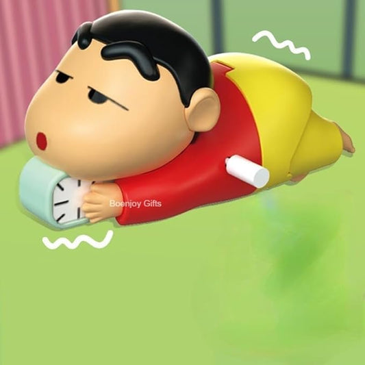 shinchan Movable Action Figure- PVC Wind-Up Moving Toy 12 cm, Funny Poseable Collectible Figure for Kids & Fans (Red)