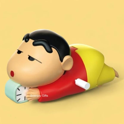 shinchan Movable Action Figure- PVC Wind-Up Moving Toy 12 cm, Funny Poseable Collectible Figure for Kids & Fans (Red)