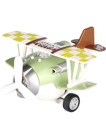 Die Cast Metal Pull Back Plane | 11.5 CM | Light & Music | Collectible Gift (Green)