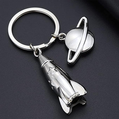 Silver Small Space Pendant Keychain | Lightweight and Sturdy