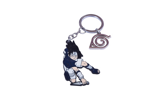 Naruto Sasuke Metal Keychain | Anime Character Keychain