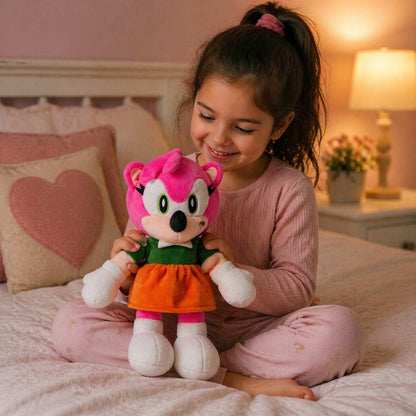 Amy Hedgehog Style Plush Toy – Approx 32cm Soft Cartoon Stuffed Doll for Kids | Cute Pink Cuddly Gift Toy