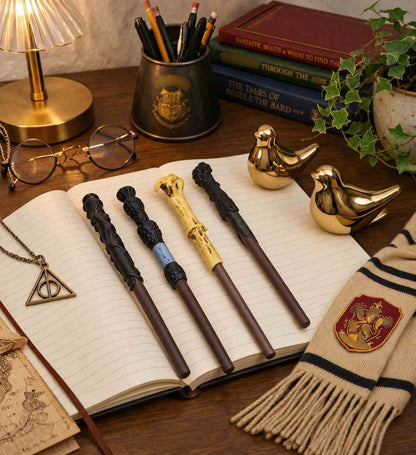 Harry Potter Wand Pen Set of 4 | Magical Theme Pens for Kids & Fans