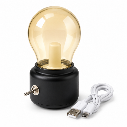 USB Rechargeable Bulb Lamp with Warm LED Light, Portable Bedside Night Lamp for Bedroom, Study Table, Living Room & Home Decor( COD NOT AVAILABLE)