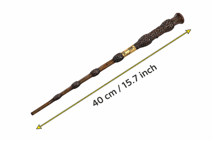 Harry Potter Magic Wand with Fire Effect | Wizard Fire Spitting Wand Costume Prop | Fireball Magic Wand for Party & Halloween | Gift Packaging with Manual | Dumbledore Style Wan