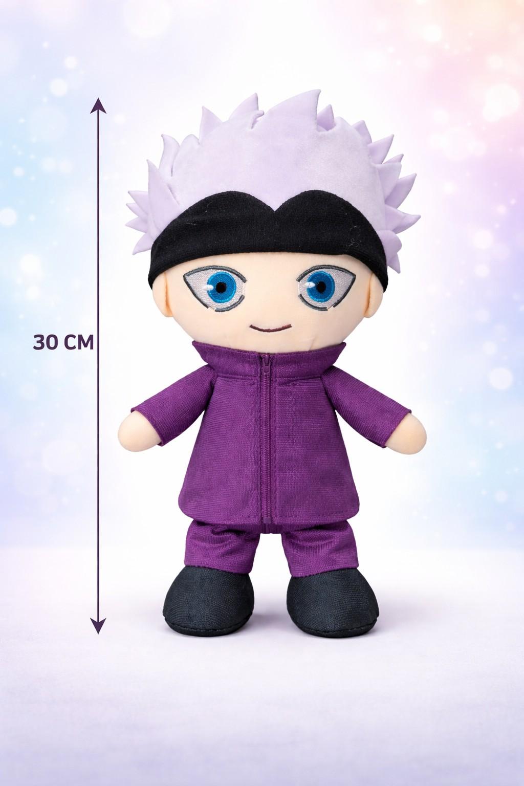 Gojo Satoru Plush Toy 30 CM – Jujutsu Kaisen Anime Soft Stuffed Doll | Premium Quality Fabric | Cute Gift for Kids, Boys, Girls & Anime Fans