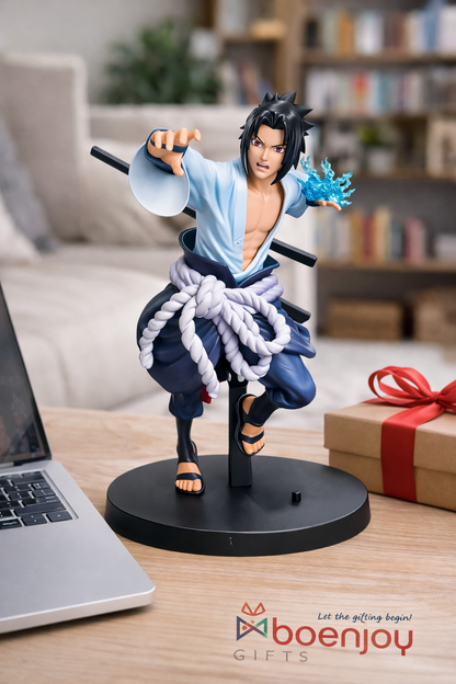 Naruto Sasuke Uchiha Action Figure with Chidori Effect | 22cm Anime Collectible Statue | Premium PVC Figure for Desk Decor & Gifts
