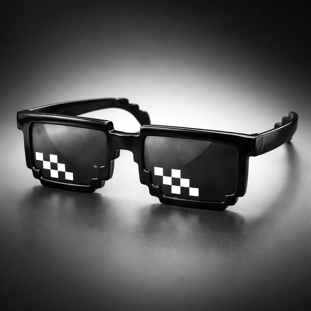 Pixel Deal With It Sunglasses – Retro Meme Glasses | UV Protection | Party Wear | Lightweight Stylish Shades