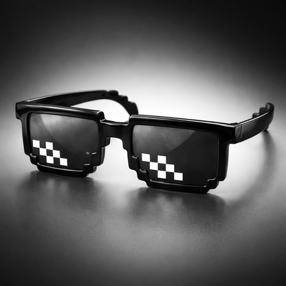 Pixel Deal With It Sunglasses – Retro Meme Glasses | UV Protection | Party Wear | Lightweight Stylish Shades