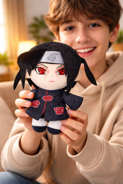 Itachi Inspired Anime Plush Toy – 8.5 Inch Soft Stuffed Doll | Premium Quality Anime Gift for Kids & Naruto Fans