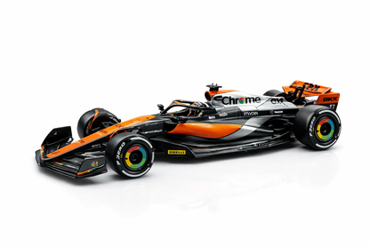 McLaren MCL60 OP81 1:43 Scale Model Car by Bburago | 2023 British Grand Prix Edition | Oscar Piastri F1 Diecast Car | Collectible Racing Car Model