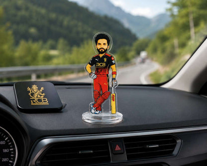 Rajat Patidar Acrylic Standee for RCB Fans | Royal Challengers Bengaluru Cricket Player Collectible | 15cm Premium Acrylic Figure | Desk Decor, Car Dashboard Accessory, Gift for Cricket Lovers