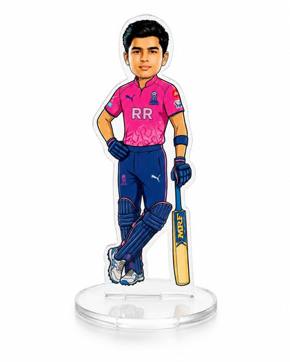 Vaibhav Suryavanshi Rajasthan Royals Acrylic Cricket Standee 15cm | Premium RR Fan Collectible Desk Decor Gift