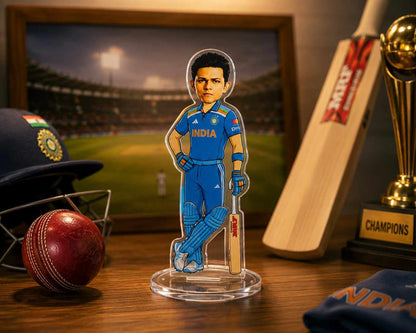 Yashasvi Jaiswal Acrylic Standee 15cm | Team India Cricket Player Collectible | Premium Acrylic Desk Decor Gift