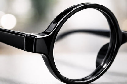 Classic Round Black Eyeglasses for Men & Women | Lightweight Stylish Frame | Unisex Fashion Glasses