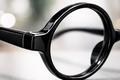 Classic Round Black Eyeglasses for Men & Women | Lightweight Stylish Frame | Unisex Fashion Glasses