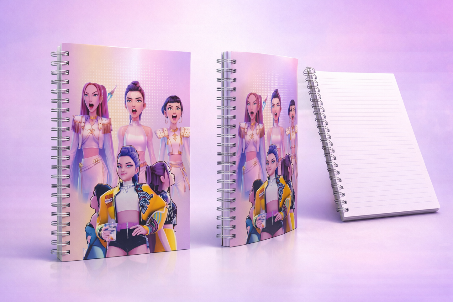 K Pop Demon Hunters Spiral Notebook B5 (25.5 x 17.5 cm) – Cute Aesthetic Demon Hunters Diary for Girls & Students