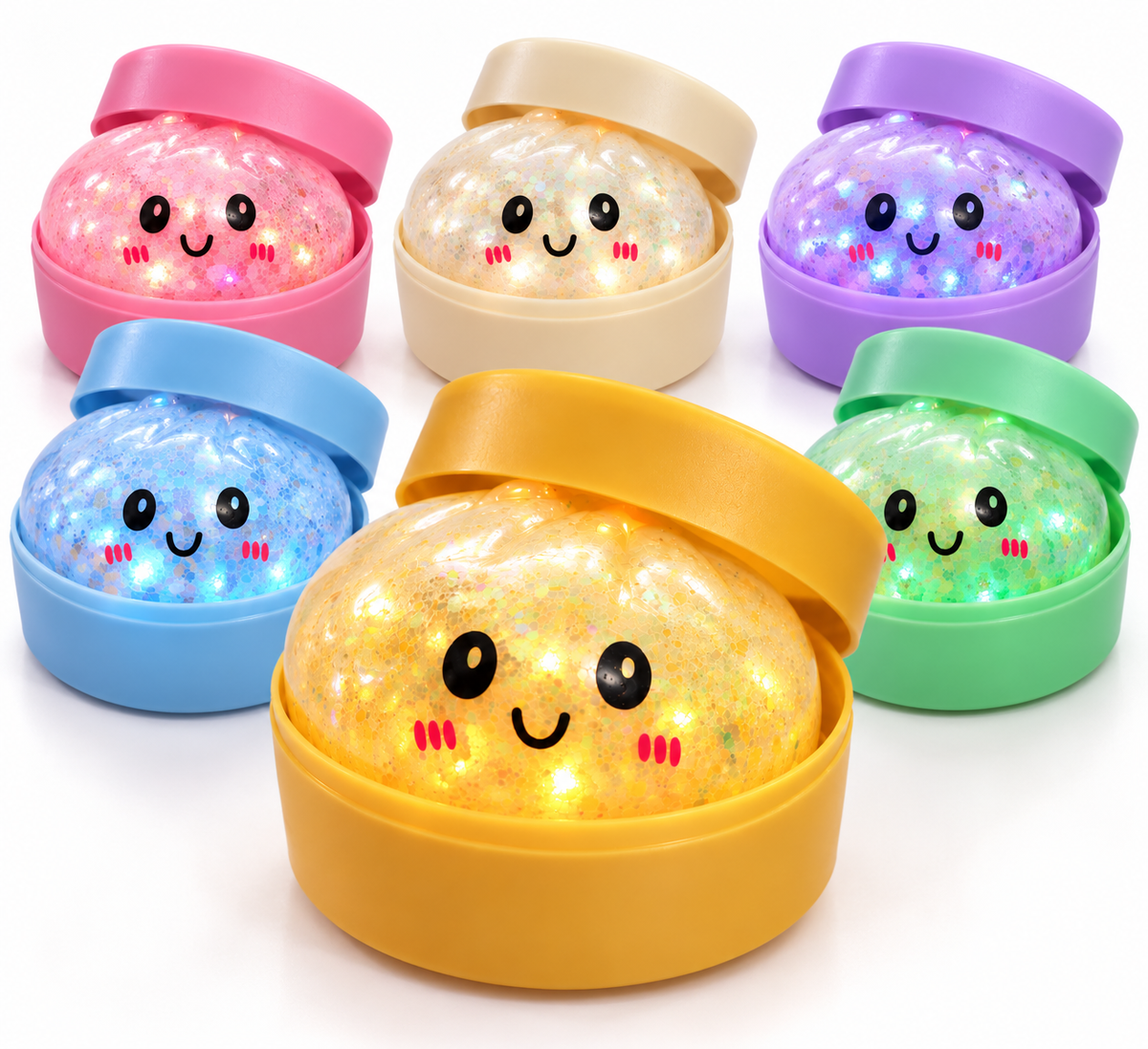 Cute Momo Squishy Toy with Storage Box, Light Up Soft Squeeze Toy for Kids & Adults – 1 Pc ( Cod Not Availble)